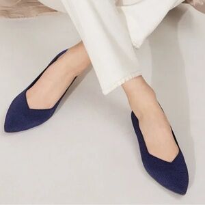 Rothy’s Women’s The Point Original Navy Blue Textured Shoes 9 8 8.5 Shoes Flats